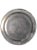 Pewter deep dish with crowned coat of arms with fleur de lys and Chevrons in the center. The crown topped by a cross is...