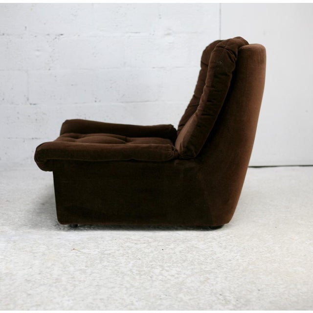 Velvet Fireside Chair from Steiner, 1970s For Sale - Image 11 of 16