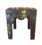 Black Mackenzie Childs Covent Garden Upholstered Ottoman / Parsons Stool / Vanity Chair For Sale - Image 8 of 12
