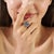 Vintage Style 2.28 Ct Natural Sapphire Floral Cluster Ring, Size 8 For Sale - Image 4 of 13