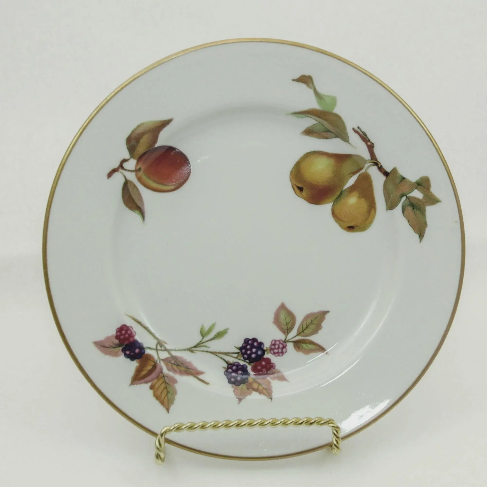 Royal Worcester England Five Evesham Fruit Design Porcelain Lunch
