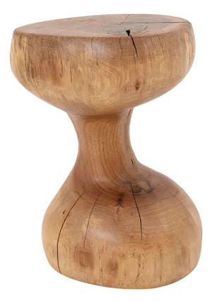 Sculptural Side Table in Walnut by Logniture