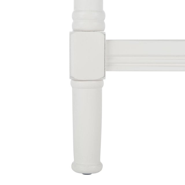 Early 21st Century Rafiki Rectangle Accent Table in Distressed White For Sale - Image 5 of 8