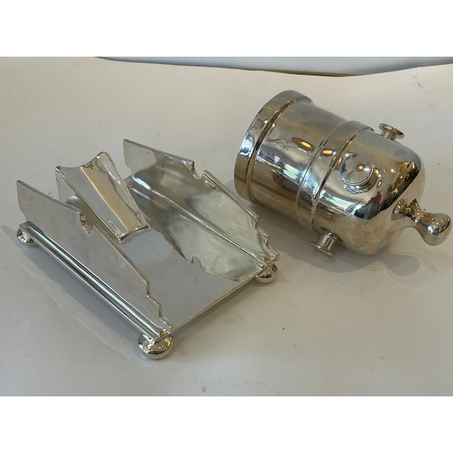 Metal Canon Spoon Warmer, Silver Plate, English,C.1880 For Sale - Image 7 of 10