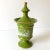 Florentine Italian Florentine Moss Green and Gold Petite Lidded Round Jar Urn, 1960s For Sale - Image 4 of 11