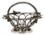 Small Hollywood Regency Wire Basket with Floral Decoration, 1950s For Sale