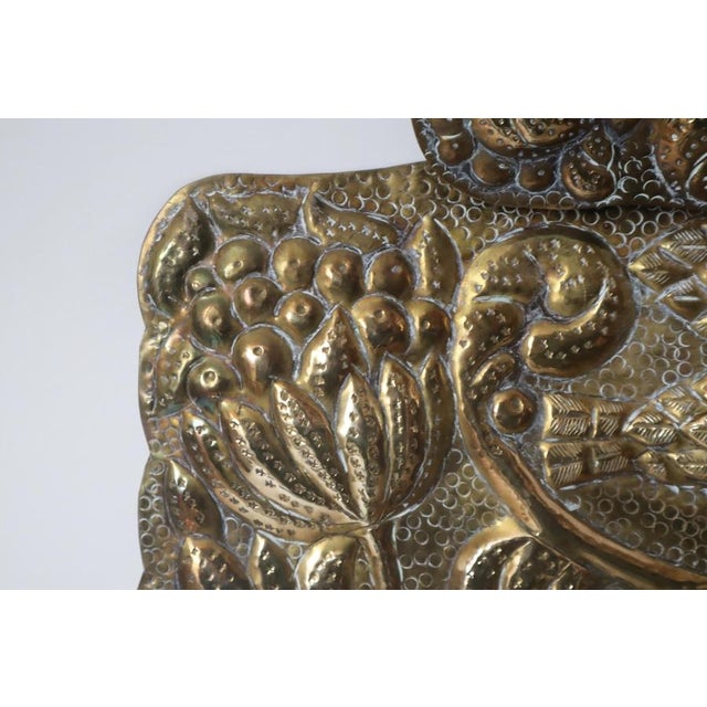 Baroque Brass with Bird Motif and Flora Wall Candleholder by Danzig, 1960 For Sale - Image 6 of 10