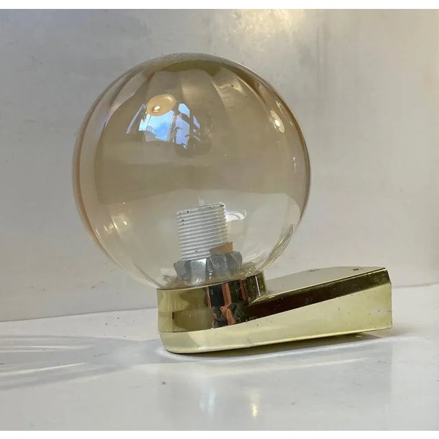 Gold Scandinavian Bathroom Wall Sconce, 1970s For Sale - Image 8 of 8