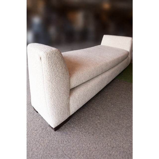 Contemporary Custom White Boucle Daybed For Sale - Image 3 of 4
