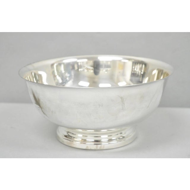 Vintage Gorham Yc 781 Silver Plated 9" Round Modern Serving Bowl For Sale - Image 11 of 11