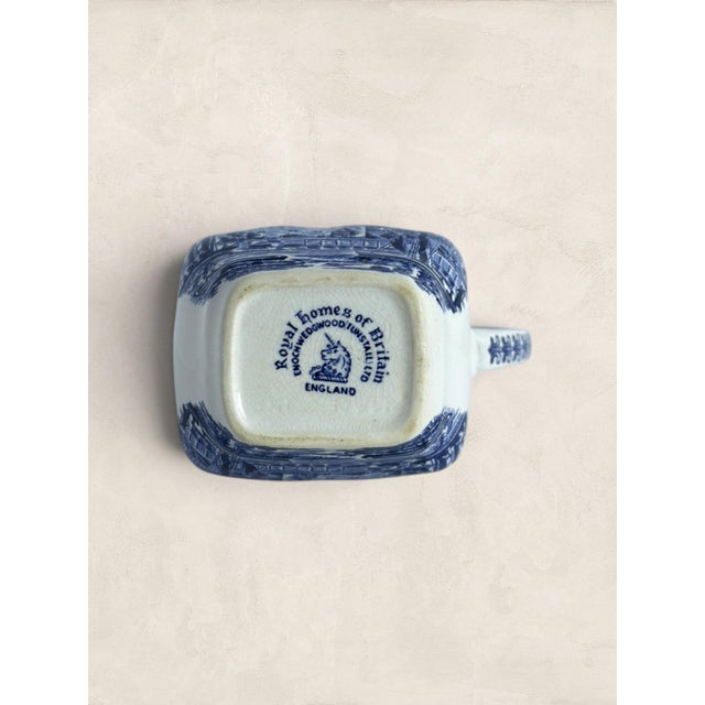 Antique English Wedgewood Tower of London Blue & White Transferware Coffee Pot For Sale In Tampa - Image 6 of 8