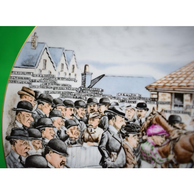 Mid 20th Century Mid 20th Century The Paddock, Newmarket 'The Tout' Bone China Collector Plate For Sale - Image 5 of 6