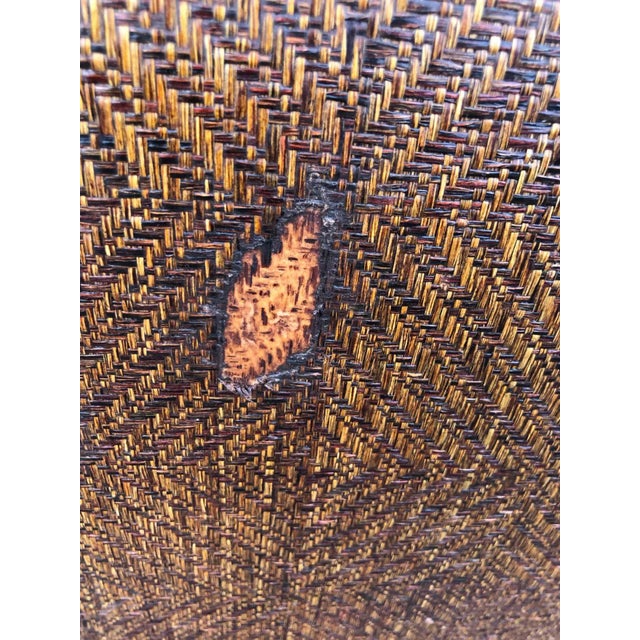 Vintage Seagrass Waterfall Console Table For Sale - Image 10 of 13