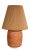 1980s Cast Plaster Table Lamp With Original Pleated Shade by Casual Lamps of California C. 1981 For Sale - Image 5 of 12