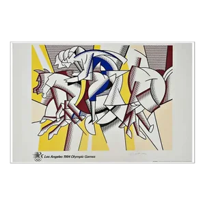 1984 Roy Lichtenstein Signed Los Angeles Olympic Games Poster Original