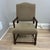 Restoration Hardware Mediterranean Chairs (2) in grooved chenille or corduroy-like fabric with nailhead accent in...