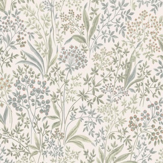 Sample - Borastapeter Nocturne Wallpaper in Sage For Sale