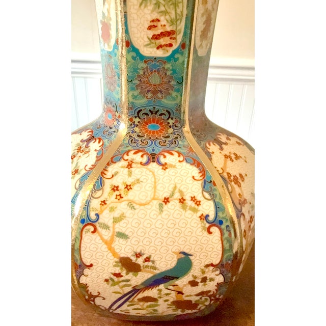 Late 19th Century Cloisonne Vase From Meija Era For Sale - Image 9 of 18