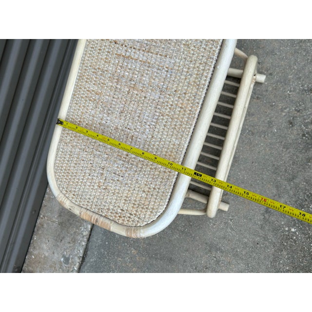 1980s 1980s Vintage Rattan Magazine Holder Table For Sale - Image 5 of 12