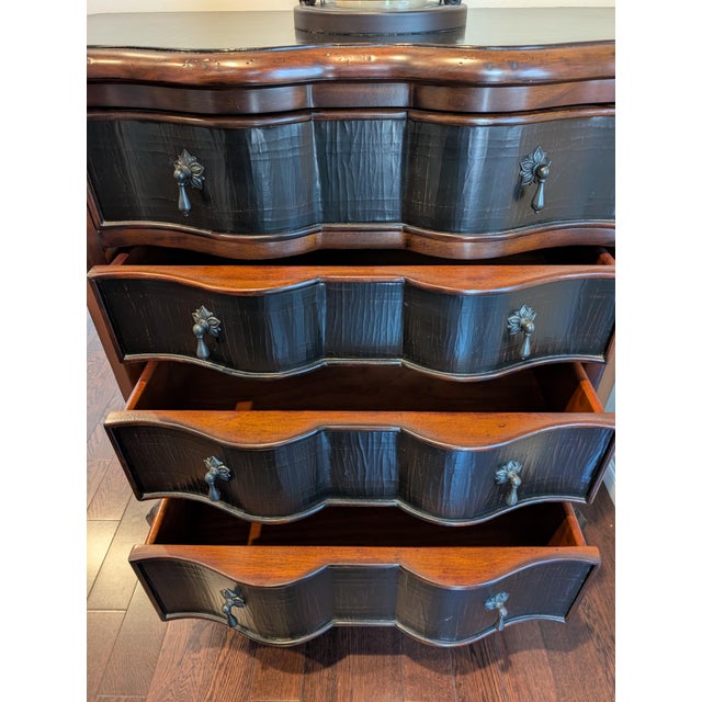 Wood Ethan Allen "Lucca" Serpentine Chest of Drawers For Sale - Image 7 of 7