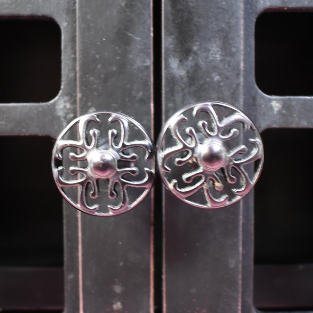 1970s Fretwork Ming Style Black Etagere For Sale - Image 4 of 4