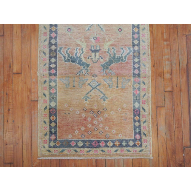 Vintage Turkish Deer Rug, 2'5'' X 4'6'' For Sale - Image 4 of 6