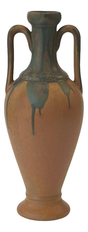 Art Nouveau Style Double-Handled Pottery Vessel from Denbac, France, 1947