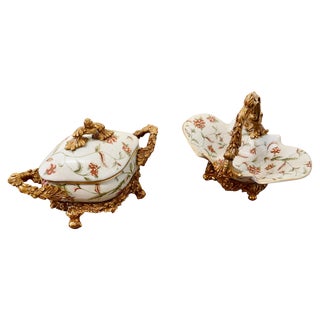 French Rococo Style Sweet Dishes, 1970, Set of 2 For Sale