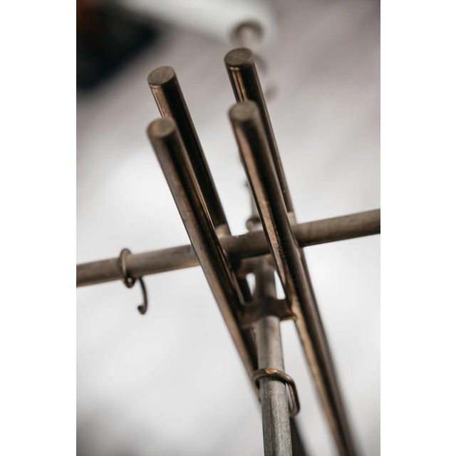 1970s Hollywood Regency Floor Coat Rack by Renato Zevi for Metalarte, 1970s For Sale - Image 5 of 10