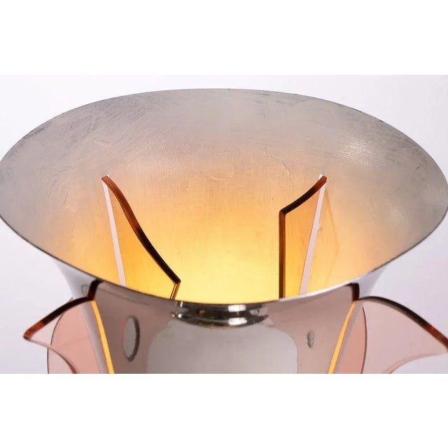 French Art Deco Silver-Plated Uplighter Table Lamp, 1930s For Sale - Image 6 of 10