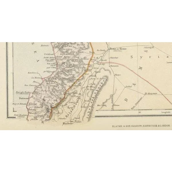 Map of The Northern Division of Syria, 1882 For Sale - Image 4 of 6
