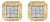 10K Yellow Gold Plated .925 Sterling Silver 1/6 Cttw Diamond Textured Halo Stud Earrings For Sale