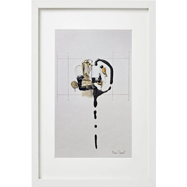 Set of 6 - One-of-a-Kind Organic Modern Framed Botanic Floral Oil Paintings by Diane Grant - Secession Style / Herbarium / Floral / Earth Tones For Sale - Image 6 of 7