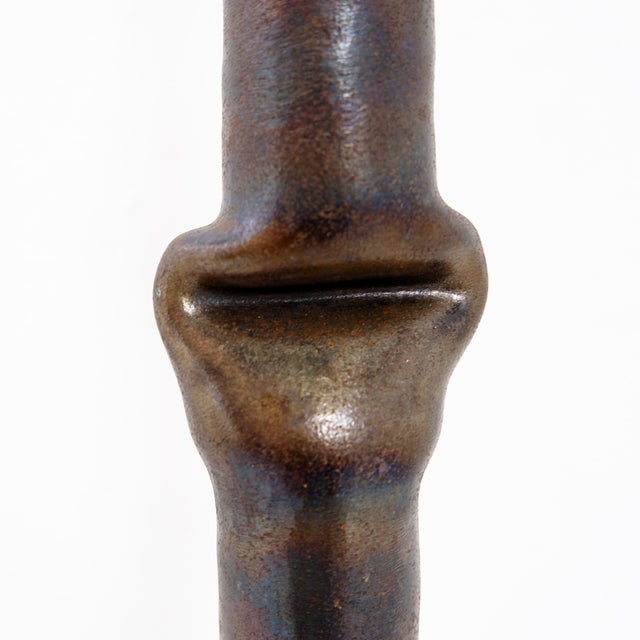 Brutalist Pleated Iron Sculpture, 1980 For Sale - Image 10 of 13