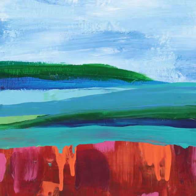 2020s Contemporary Abstract Landscape Painting on Canvas For Sale - Image 5 of 5