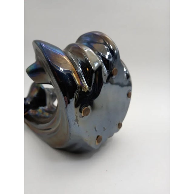 Vintage in Luster Enamelled Ceramic, 1950s, Set of 2 For Sale - Image 10 of 11