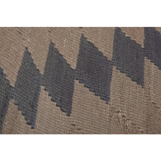 Turkish Faded Geometric Kilim Rug 4'11'' X 11'6'' For Sale - Image 9 of 12