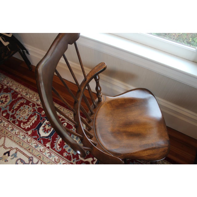 American S. Bent Bros Solid Maple Windsor Chairs - a Pair For Sale - Image 3 of 13