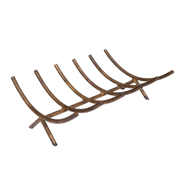 Forced Iron Stand Fireplace Log Fire Holder by George Nelson for Howard Miller, 1960s For Sale - Image 4 of 10