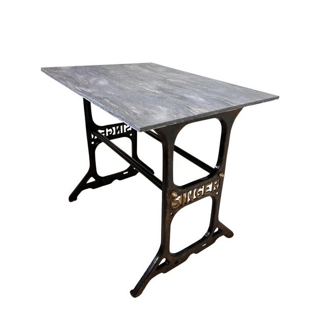 Metal Antique Victorian Cast Iron Sewing Stand For Sale - Image 7 of 7