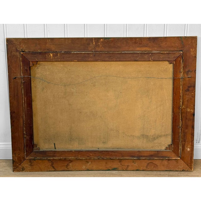 Antique Art Nouveau Nude Women "Water Flower" Signed Oil on Canvas Painting For Sale - Image 4 of 13