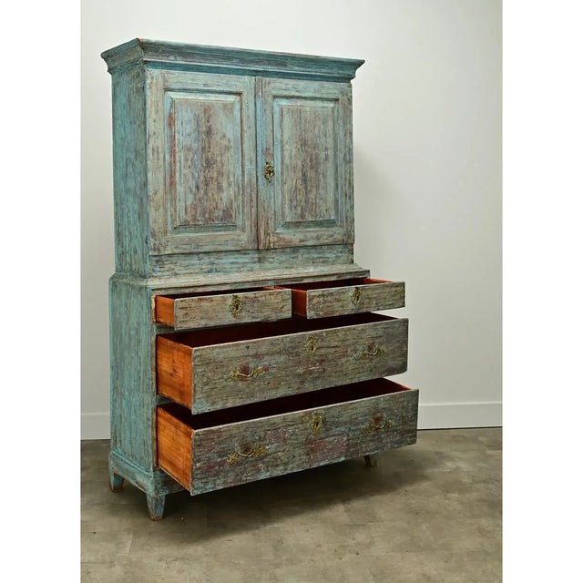 Swedish Gustavian Painted Cabinet For Sale - Image 11 of 12