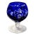 Ajka Hungary Cobalt Cut-to-Clear Miniature Brandy Snifter — 3" Crystal For Sale