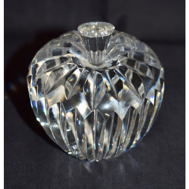 Vtg. Signed Waterford Crystal Apple Paperweight, Sculpture, Figurine For Sale - Image 9 of 13