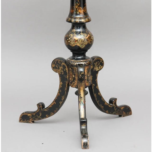 Mid 19th Century Antique Chinoiserie Table, 1860 For Sale - Image 5 of 11