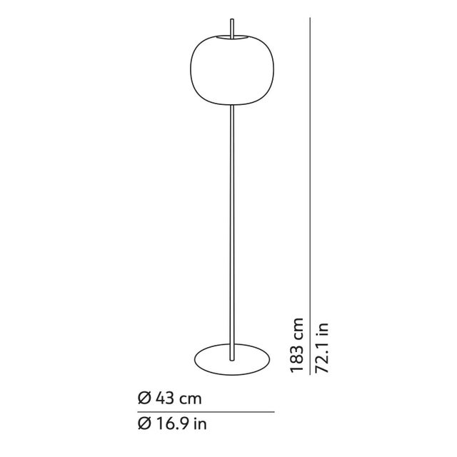 Not Yet Made - Made To Order Kushi Xl' Opaline Glass and Copper Floor Lamp for Kdln For Sale - Image 5 of 10