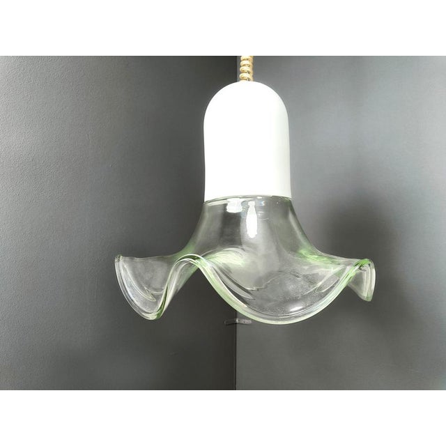 Murano Glass Pendant Light attributed to Roberto Pamio and Renato Toso for Leucos, 1970s For Sale - Image 4 of 12