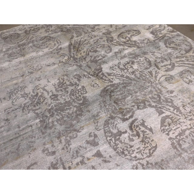 Modern Hand Knotted Bamboo Silk Rug. 7'10"x 9'10" For Sale In Los Angeles - Image 6 of 18