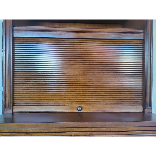 Wood Sligh Tahoe Collection Roll Top Secretary Desk For Sale - Image 7 of 16