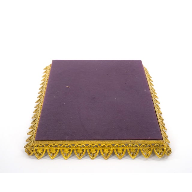 Large North American Gilt-Metal & Mirrored Vanity / Serving Tray, 1970s For Sale - Image 10 of 11